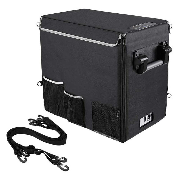 Double Leaves Insulated Protective Cover Transit Bag for 53 Quart Portable Refrigerator Fridge